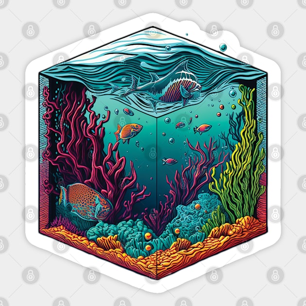 Diorama Sea World Two Sticker by Azv2